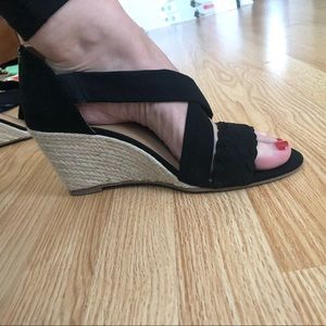 TORRID Black Zip-up Wedges 10.5 wide widths